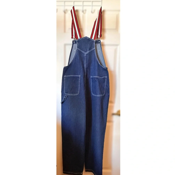 NWT Women's Comfortable Stretch Casual Jumpsuit Denim Pants Overalls - Picture 2 of 5